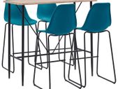 5 Piece Bar Set Plastic Turqoise
