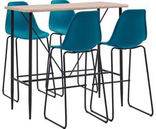 5 Piece Bar Set Plastic Turqoise