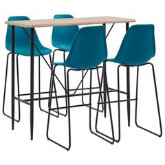 5 Piece Bar Set Plastic Turqoise
