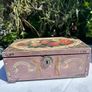 Hand painted wooden box with roses and cherubs Image 5