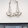 Vintage 925 Silver Long Abstract Sculptural Earrings Image 9
