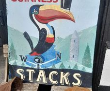 Vintage Hand Painted Guinness Sign