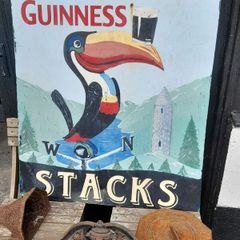 Vintage Hand Painted Guinness Sign