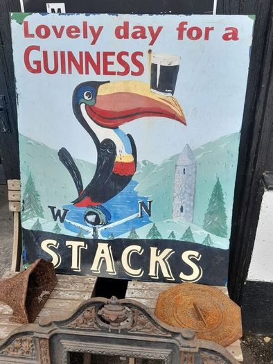 Vintage Hand Painted Guinness Sign