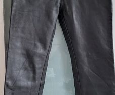 Challenge Leather Team Ladies Motorcycle trousers (black leather jeans style) - Sz 32 (Fit 12UK) - Rrp 189 (New)