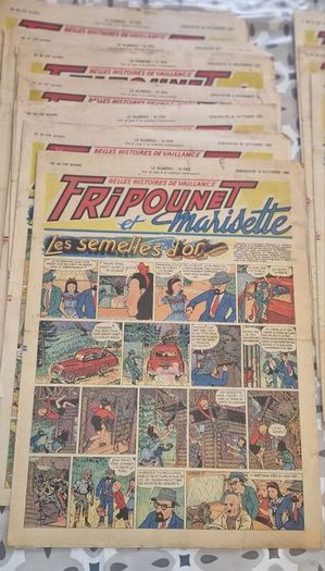 17x rare 1950 fripounet & marisette - inc. christmas eve issue #52