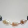 Vintage very long Necklace of Real Pearls Freshwater Pearls  Multicolor length 45" Image 5