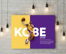 Cobe Bryant printed picture on pvc foamex board