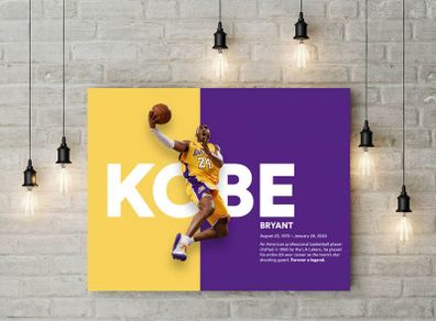 Cobe Bryant printed picture on pvc foamex board