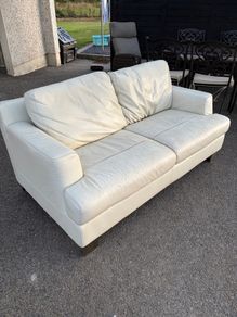 2 seater leather couch -FREE