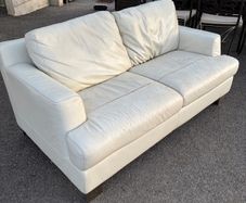 2 seater leather couch -FREE