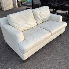 2 seater leather couch -FREE