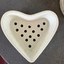 Antique French Heart shaped cheese mould and strainer COEUR A LA CREME Image 3