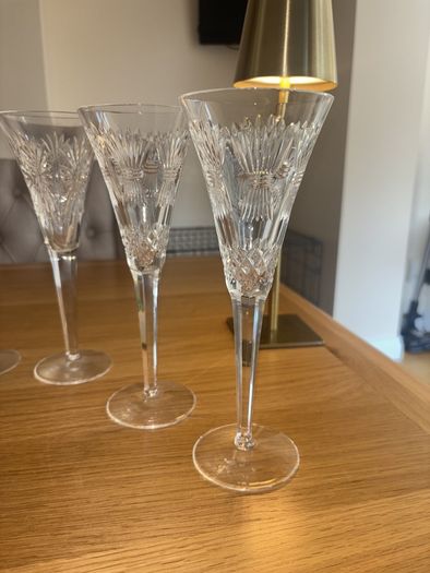 Complete Set of 8 Waterford Crystal Millenium Toasting Flutes