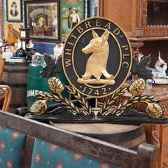 Vintage Double-Sided Whitbread Pub Sign (1742)