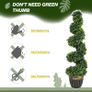 Set of Two 115cm Artificial Lavender Trees Image 5