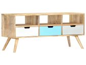 TV Cabinet 110x35x48 cm Solid Mango Wood