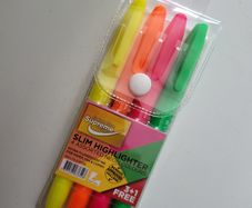 Slim highlighters 4 neon colors NEW