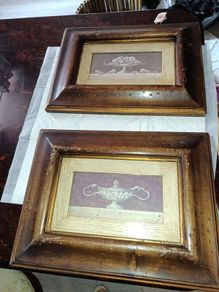 Pair of new pictures in solid wood frame