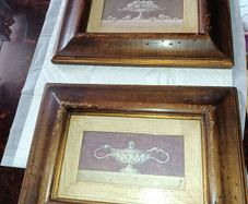 Pair of new pictures in solid wood frame