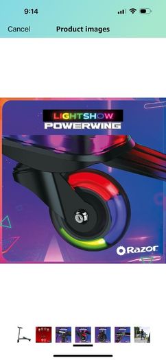 razor scooter power wings lighshow brand new