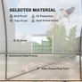 6 x 3 x 2 m Polytunnel Greenhouse, Walk-in Polytunnel Tent with Metal Frame, Zippered Door, and 8 Windows for Garden and Image 5