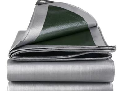 Thick 180 Resistant Outdoor Waterproof Tarpaulin 2m x 3m, Frost-Resistant, UV Protection PE Plastic Tarp for Garden, Gazebo, Camping, Furniture, Shed 2mx3m