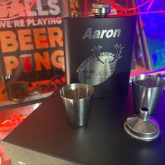 Munster whiskey hip flask gift sets