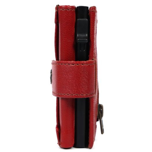 Genuine Leather Pop-Up Card Holder Wallet RFID Blocking Slim Credit Card Case