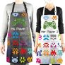 Gamer Couples Aprons His Player 1 Her Player 2 NEW  Game Lover Gift, cooking apron Image 2