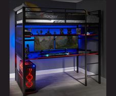Single (3') Loft Bed with Desk by X Rocker