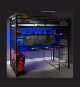 Single (3') Loft Bed with Desk by X Rocker