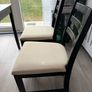 IKEA Lerhamn Dining Table (Black) & 4 Padded Chairs Image 5