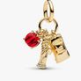 Pandora New York Icons Triple Dangle Gold Charm   New Image 3