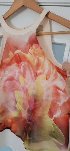 COAST floral print layered sleeveless top Sz 10UK - Rrp 59 (New)