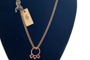 DesignSix London Gold Coloured Long Necklace with Pendant New With Tags