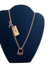 DesignSix London Gold Coloured Long Necklace with Pendant New With Tags