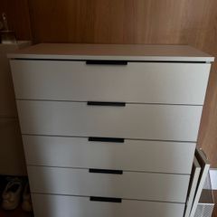 White 5 Drawer Chest of Drawers Perfect Condition