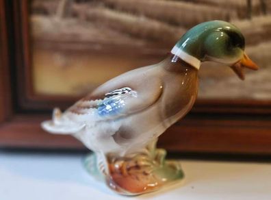 Vintage Ceramic Mallard Duck Figurine