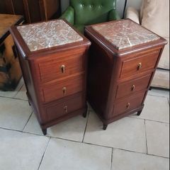 Pair bedside lockers