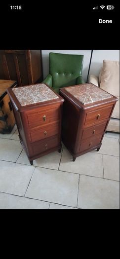 Pair bedside lockers