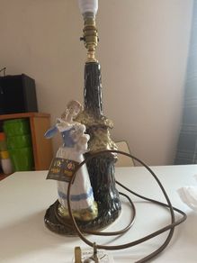 Lamp - Tengra, made in Spain. Girl feeding puppy.