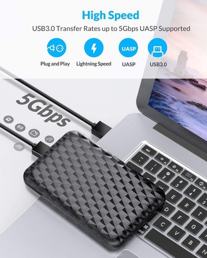 ORICO USB 3.0 (UASP) 5Gbps to SATA 2.5" HDD/SSD Enclosure with Auto Sleep Mode (Brand New/Warranty)