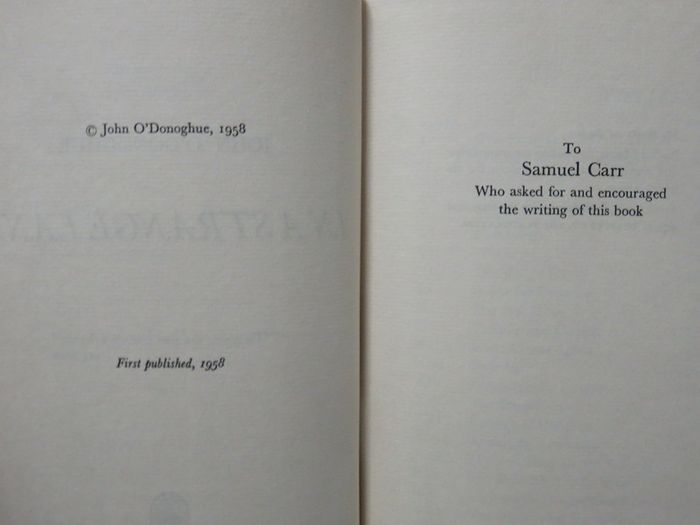 In A Strange Land , John O'Donoghoe 1958