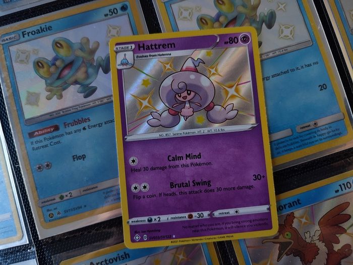 Hattrem ! Baby Shiny ! Shiny Rare ! from Shining Fates Set ! 2019 ! Pokemon Card !