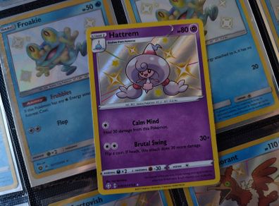 Hattrem ! Baby Shiny ! Shiny Rare ! from Shining Fates Set ! 2019 ! Pokemon Card !