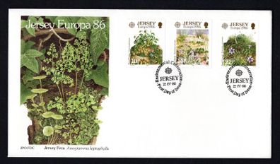 1986 Jersey Europa Stamps Nature Conservation Commemorative Stamps First Day Cover (FDC)