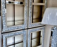 Crushed diamond mirror furniture