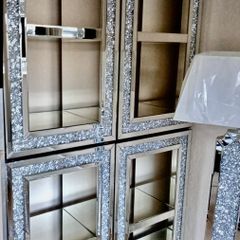Crushed diamond mirror furniture