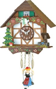 Black Forest Rocking Clock Kuckulino Quartz Movement 15cm
